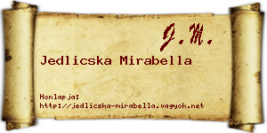 Jedlicska Mirabella névjegykártya